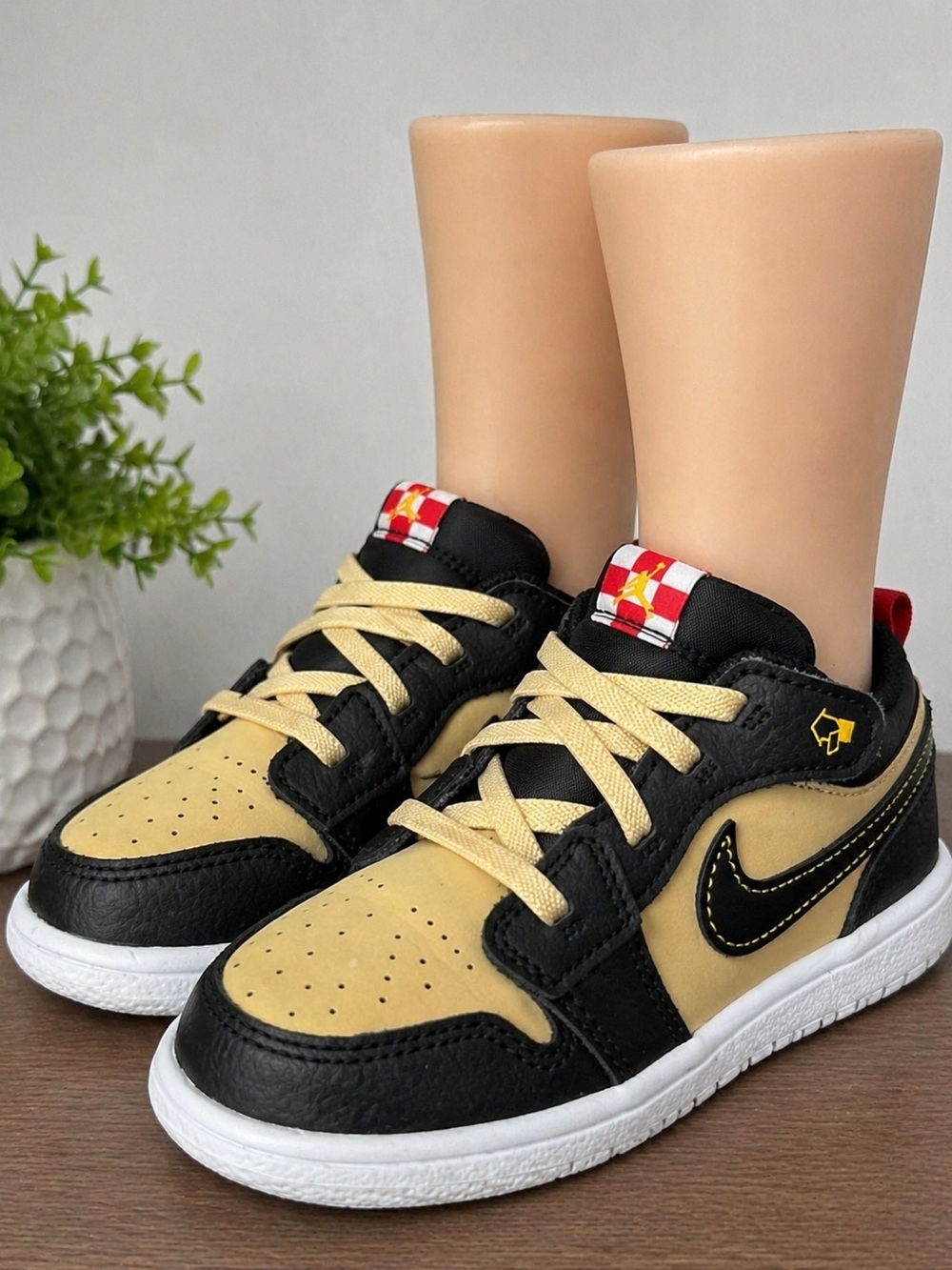 Nike Air Jordan 1 Low Alt Toddler 9C Black Beige Kids Sneakers Authentic